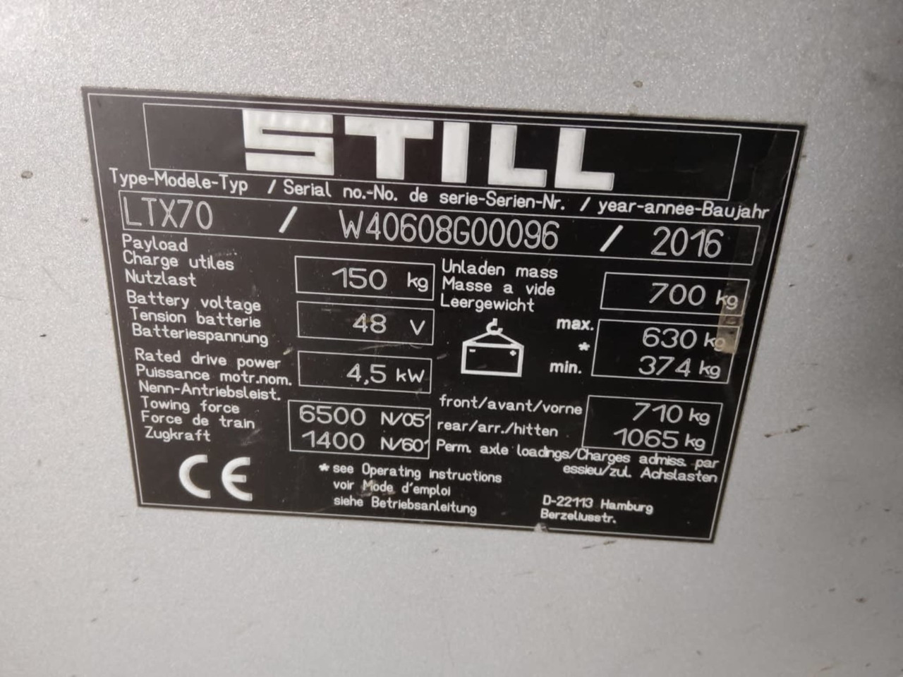 STILL LTX70 - Складской тягач: фото 2 STILL LTX70 - Складской тягач: фото 2
