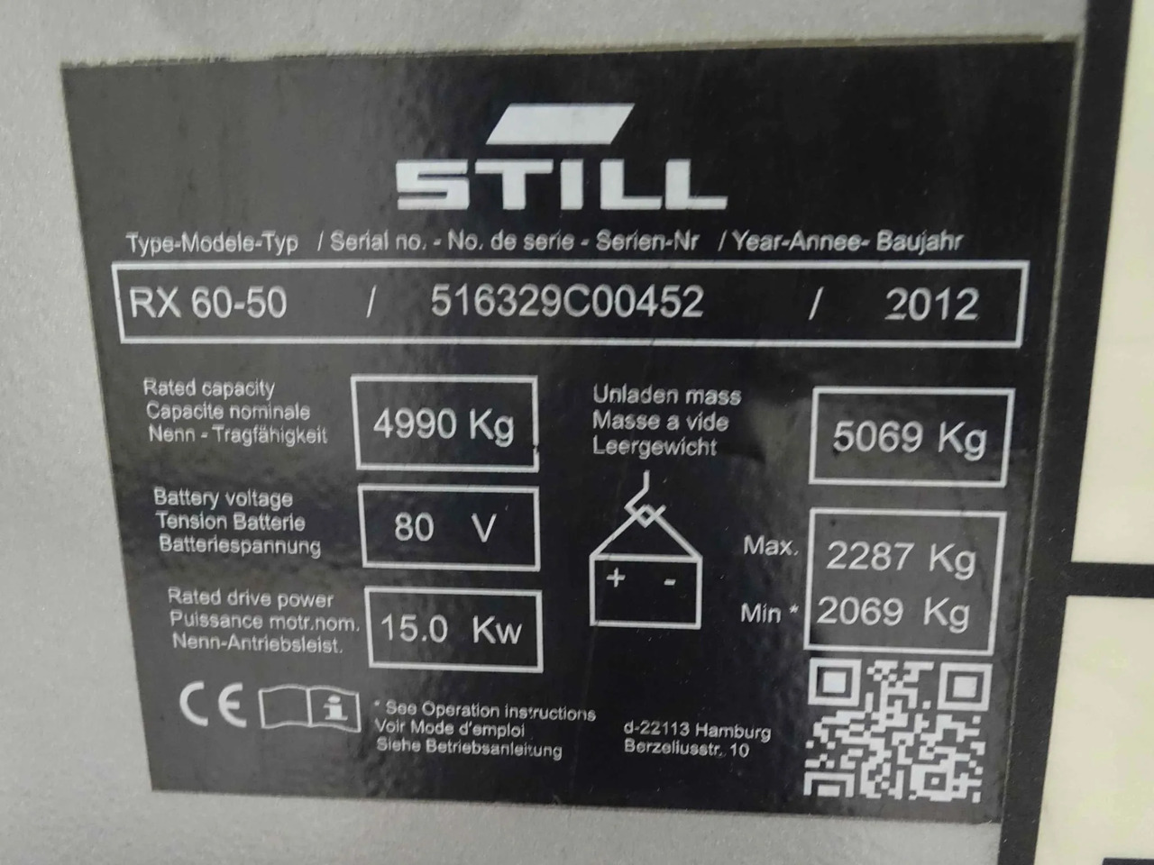 STILL RX60-50 - Электропогрузчик: фото 5 STILL RX60-50 - Электропогрузчик: фото 5