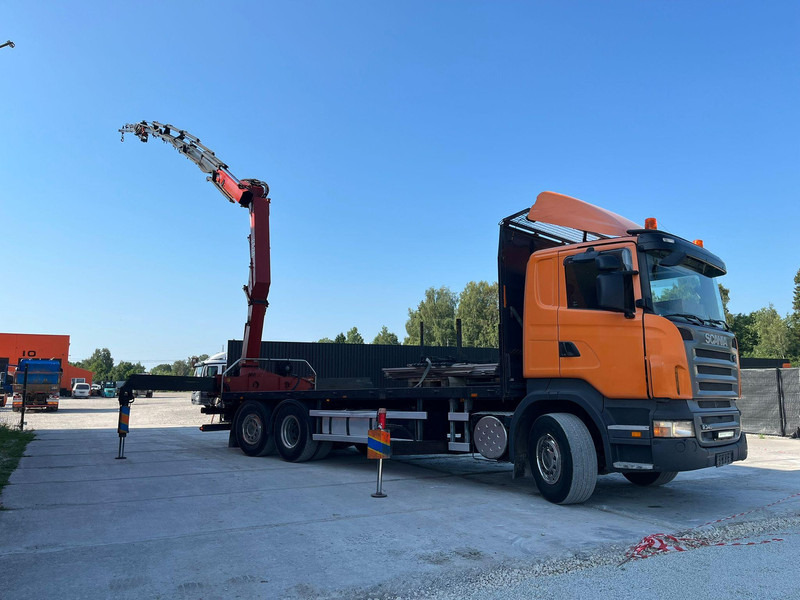 Грузовик бортовой/ Платформа, Автоманипулятор Scania R 340 6x2*4 HMF 2823-K6 + JIB / PLATFORM L=7293 mm: фото 10