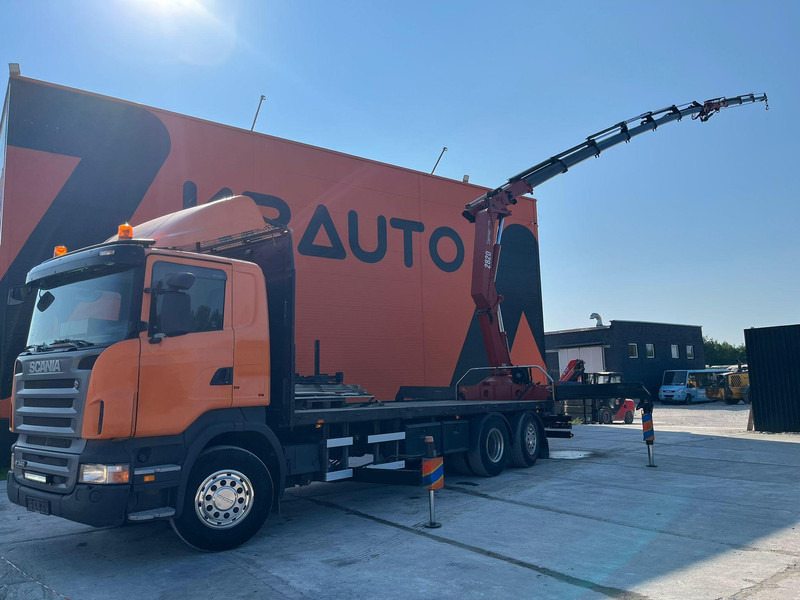 Scania R 340 6x2*4 HMF 2823-K6 + JIB / PLATFORM L=7293 mm - Грузовик бортовой/ Платформа, Автоманипулятор: фото 1 Scania R 340 6x2*4 HMF 2823-K6 + JIB / PLATFORM L=7293 mm - Грузовик бортовой/ Платформа, Автоманипулятор: фото 1