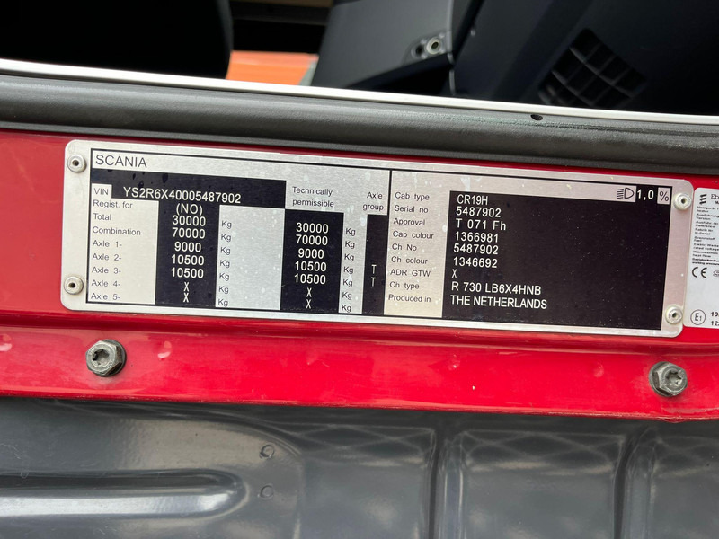 Грузовик-шасси Scania R 730 6x4 FOR SALE AS CHASSIS / RETARDER / BIG AXLES: фото 20 Грузовик-шасси Scania R 730 6x4 FOR SALE AS CHASSIS / RETARDER / BIG AXLES: фото 20