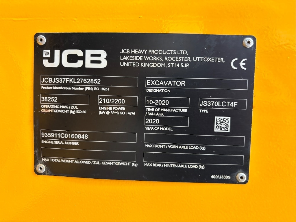 Гусеничный экскаватор JCB JS 370 LC - JS370 - JS 330: фото 22 Гусеничный экскаватор JCB JS 370 LC - JS370 - JS 330: фото 22