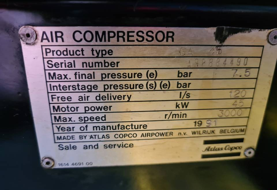 Воздушный компрессор Kompresor śrubowy ATLAS COPCO GA 45: фото 6 Воздушный компрессор Kompresor śrubowy ATLAS COPCO GA 45: фото 6