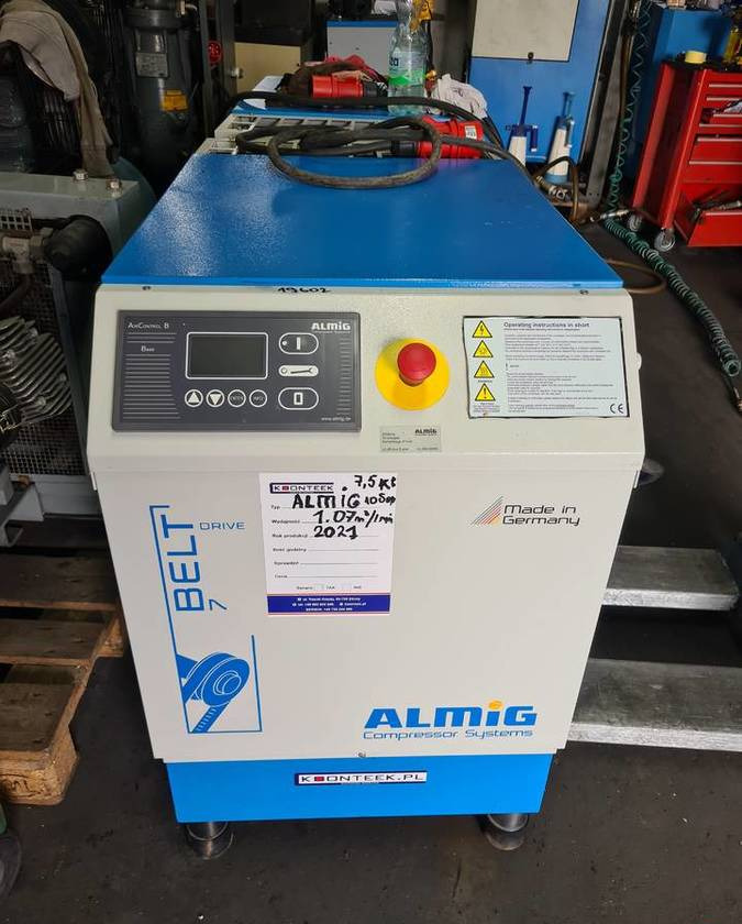 Kompresor śrubowy Almig Belt 7, 7,5 kw. 2021r - Воздушный компрессор: фото 2 Kompresor śrubowy Almig Belt 7, 7,5 kw. 2021r - Воздушный компрессор: фото 2