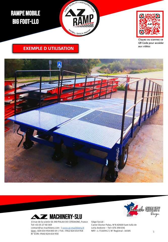 Новый Погрузочная рампа AZ RAMP KING VERSION, BIG FOOT 15 T mobile loading ramp: фото 8