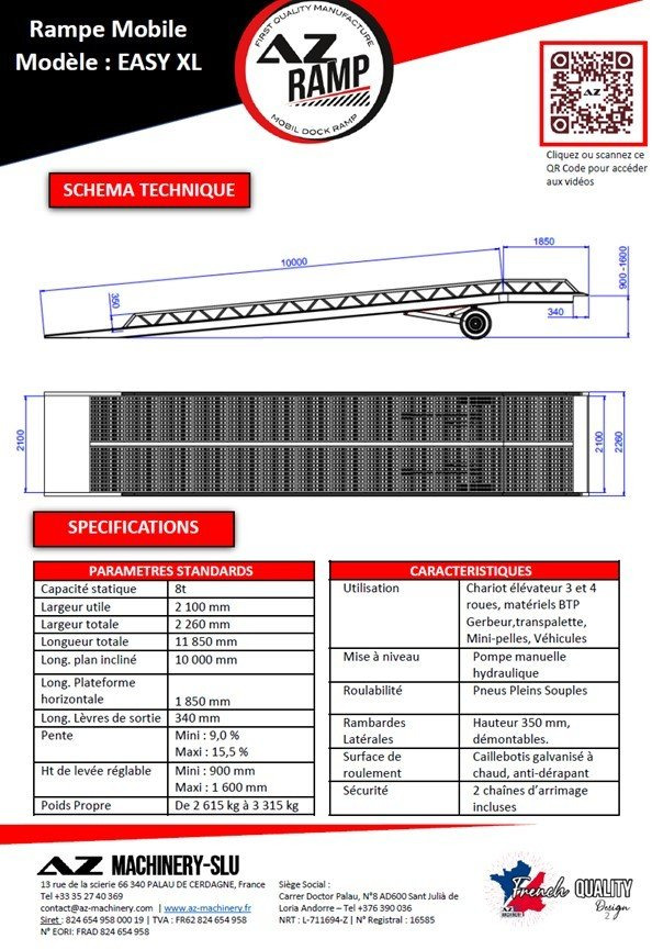 **RENTAL** AZ RAMP-EASY XL-8 . Mobil Loading Ramp WIDE With Level Off, 8 t Capacity - Погрузочная рампа: фото 3 **RENTAL** AZ RAMP-EASY XL-8 . Mobil Loading Ramp WIDE With Level Off, 8 t Capacity - Погрузочная рампа: фото 3