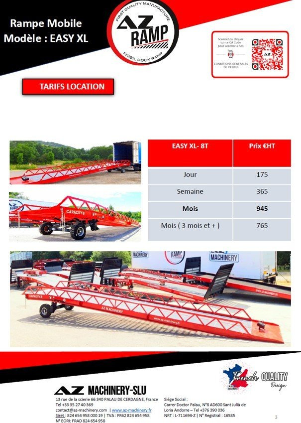 **RENTAL** AZ RAMP-EASY XL-8 . Mobil Loading Ramp WIDE With Level Off, 8 t Capacity - Погрузочная рампа: фото 4 **RENTAL** AZ RAMP-EASY XL-8 . Mobil Loading Ramp WIDE With Level Off, 8 t Capacity - Погрузочная рампа: фото 4