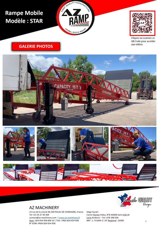 **RENTAL** Loading Ramp with with hydraulic tilting bridge - AZ RAMP - STAR- 8T. 8 ton capacity - Погрузочная рампа: фото 5 **RENTAL** Loading Ramp with with hydraulic tilting bridge - AZ RAMP - STAR- 8T. 8 ton capacity - Погрузочная рампа: фото 5