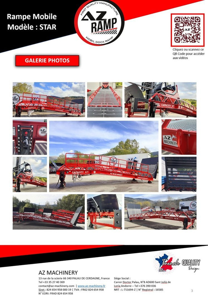 **RENTAL** Loading Ramp with with hydraulic tilting bridge - AZ RAMP - STAR- 8T. 8 ton capacity - Погрузочная рампа: фото 4 **RENTAL** Loading Ramp with with hydraulic tilting bridge - AZ RAMP - STAR- 8T. 8 ton capacity - Погрузочная рампа: фото 4