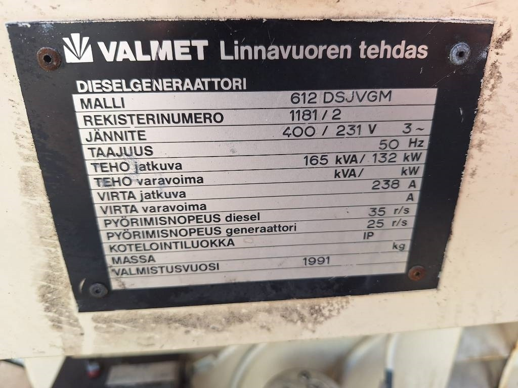 Электрогенератор Valmet 612 DSJVGM: фото 13