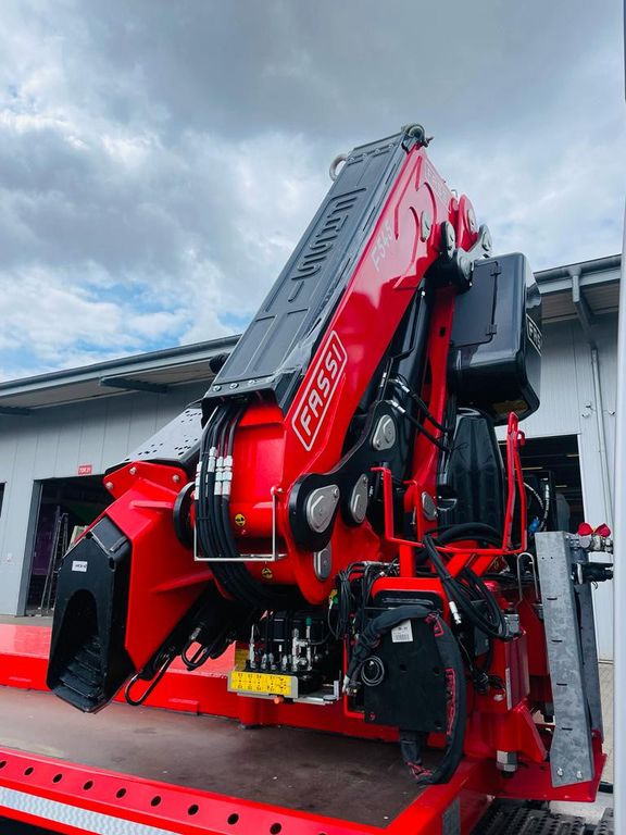 Новый Полуприцеп бортовой/ Платформа Wiese Stufensattel Tieflader mit Kran Fassi F545: фото 7