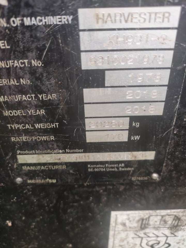 Харвестер Komatsu 931.2: фото 14