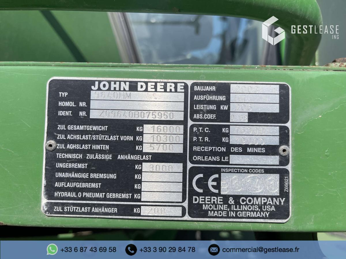 John Deere 9640 WTS HM в лизинг John Deere 9640 WTS HM: фото 15