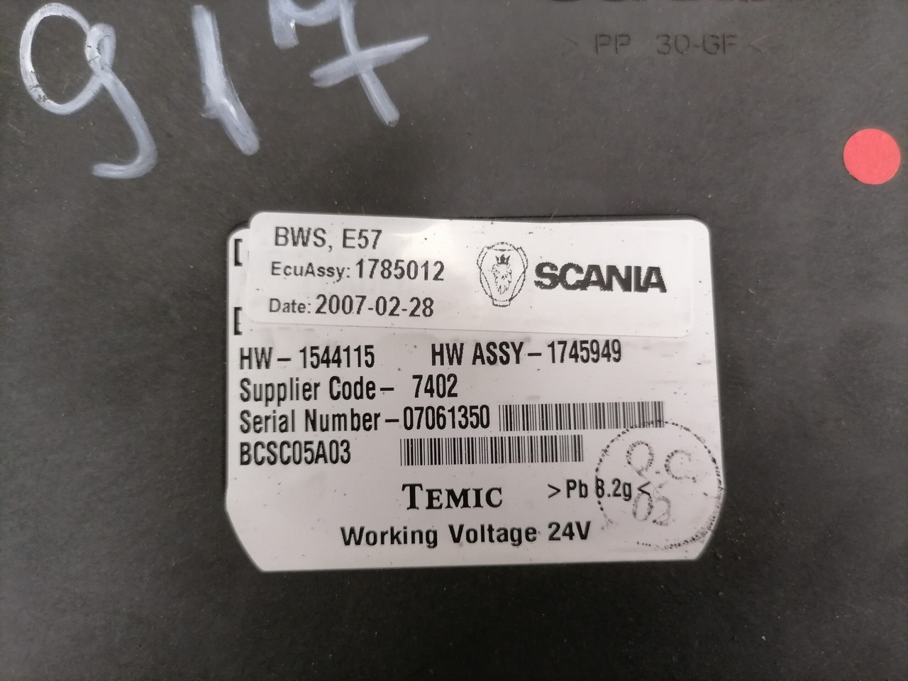 Scania Ecu, BWS 1785012 - Блок управления для Грузовиков: фото 4 Scania Ecu, BWS 1785012 - Блок управления для Грузовиков: фото 4