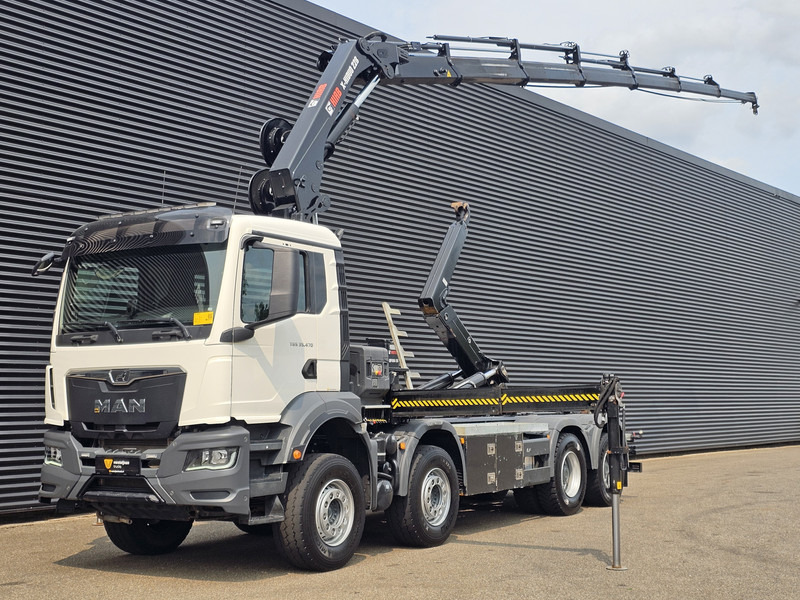 MAN TGS 35.470 8X4 BB / HIAB CRANE + HOOKLIFT - Крюковой мультилифт, Автоманипулятор: фото 1 MAN TGS 35.470 8X4 BB / HIAB CRANE + HOOKLIFT - Крюковой мультилифт, Автоманипулятор: фото 1