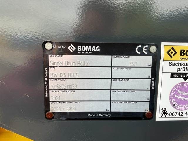 Bomag BW124DH-5 - Компактор: фото 5 Bomag BW124DH-5 - Компактор: фото 5