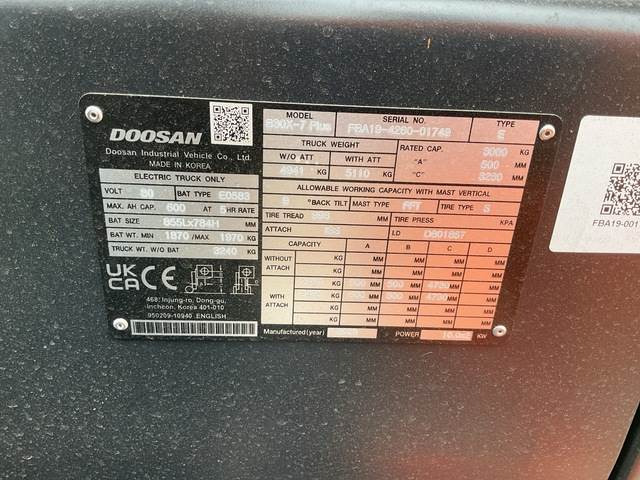 Doosan B30X-7 PLUS - Электропогрузчик: фото 5 Doosan B30X-7 PLUS - Электропогрузчик: фото 5
