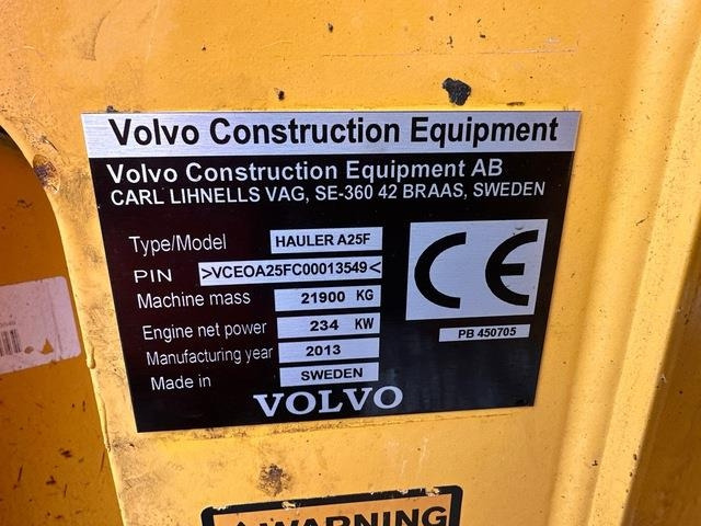 Volvo A25F - Сочленённый самосвал: фото 5 Volvo A25F - Сочленённый самосвал: фото 5
