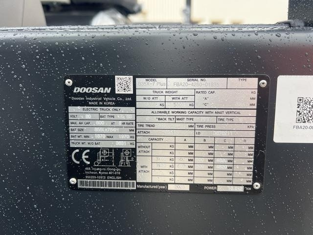 Doosan B35X-7 PLUS - Электропогрузчик: фото 5 Doosan B35X-7 PLUS - Электропогрузчик: фото 5