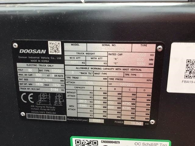 Doosan B30X-7 PLUS - Электропогрузчик: фото 5 Doosan B30X-7 PLUS - Электропогрузчик: фото 5