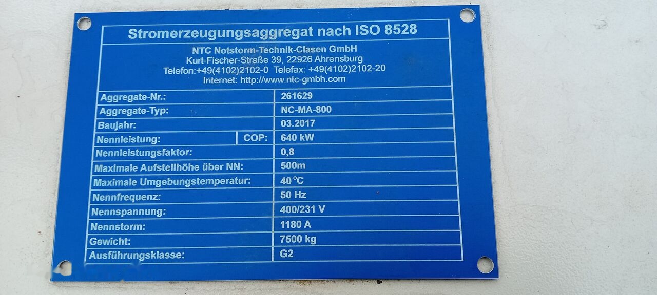 MAN Agregat Prądotwórczy Generator Stamford MAN DIESEL 640 kw 800 - Электрогенератор: фото 4 MAN Agregat Prądotwórczy Generator Stamford MAN DIESEL 640 kw 800 - Электрогенератор: фото 4
