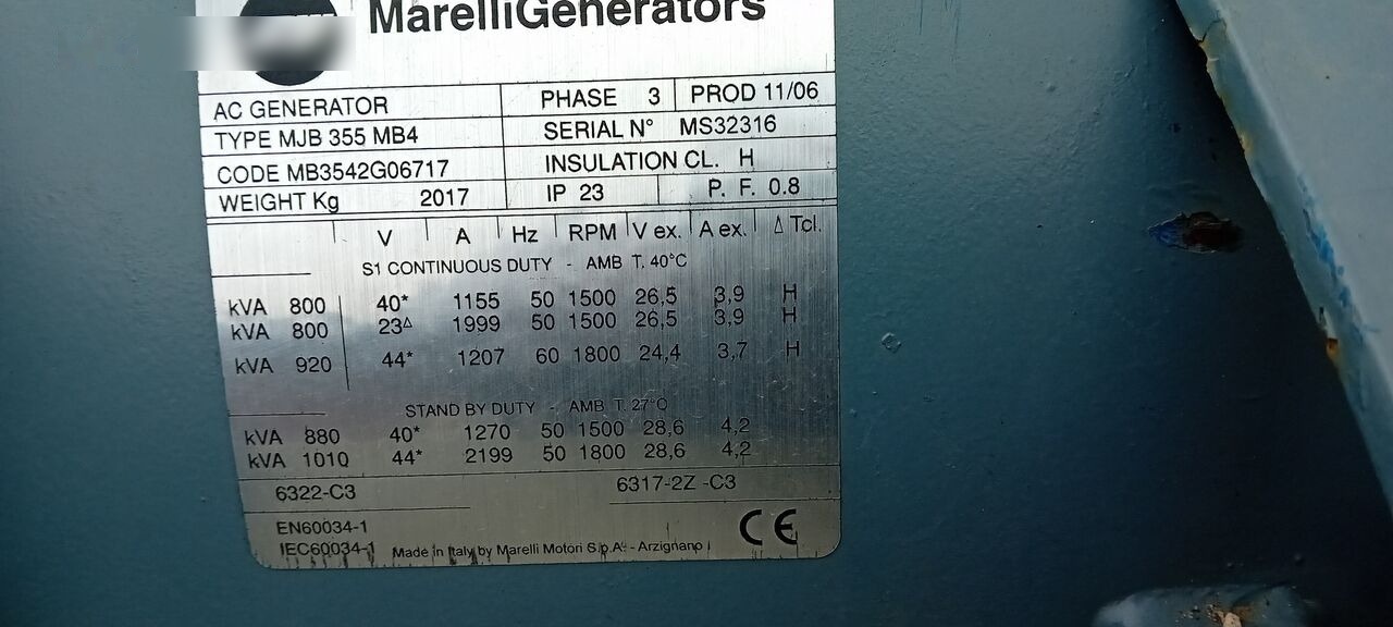 Новый Электрогенератор MAN Agregat Prądotwórczy Generator Stamford MAN DIESEL 640 kw 800: фото 8