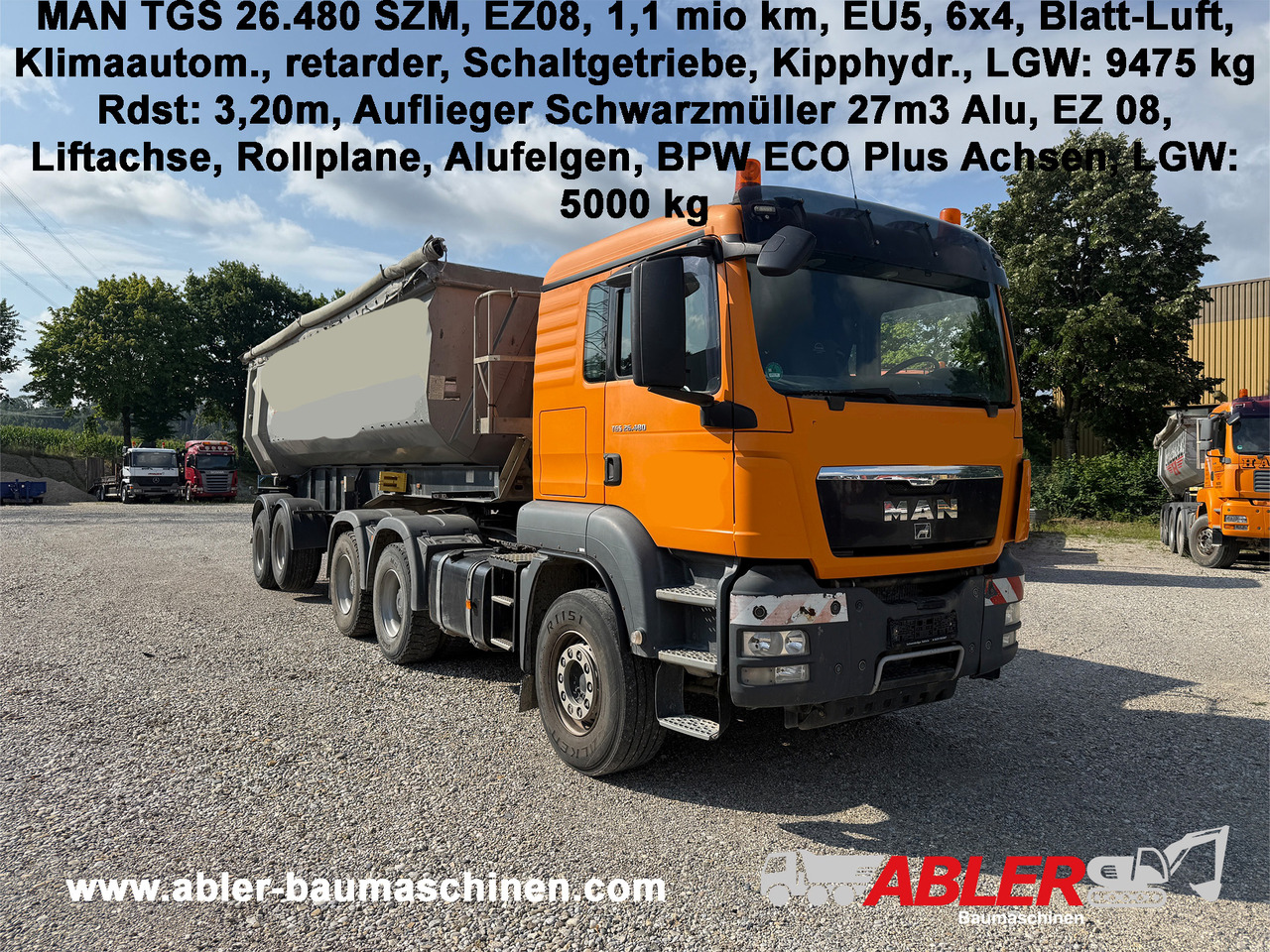 MAN TGS 26.480 SZM 6x4 mit Kippauflieger - Самосвал: фото 1 MAN TGS 26.480 SZM 6x4 mit Kippauflieger - Самосвал: фото 1