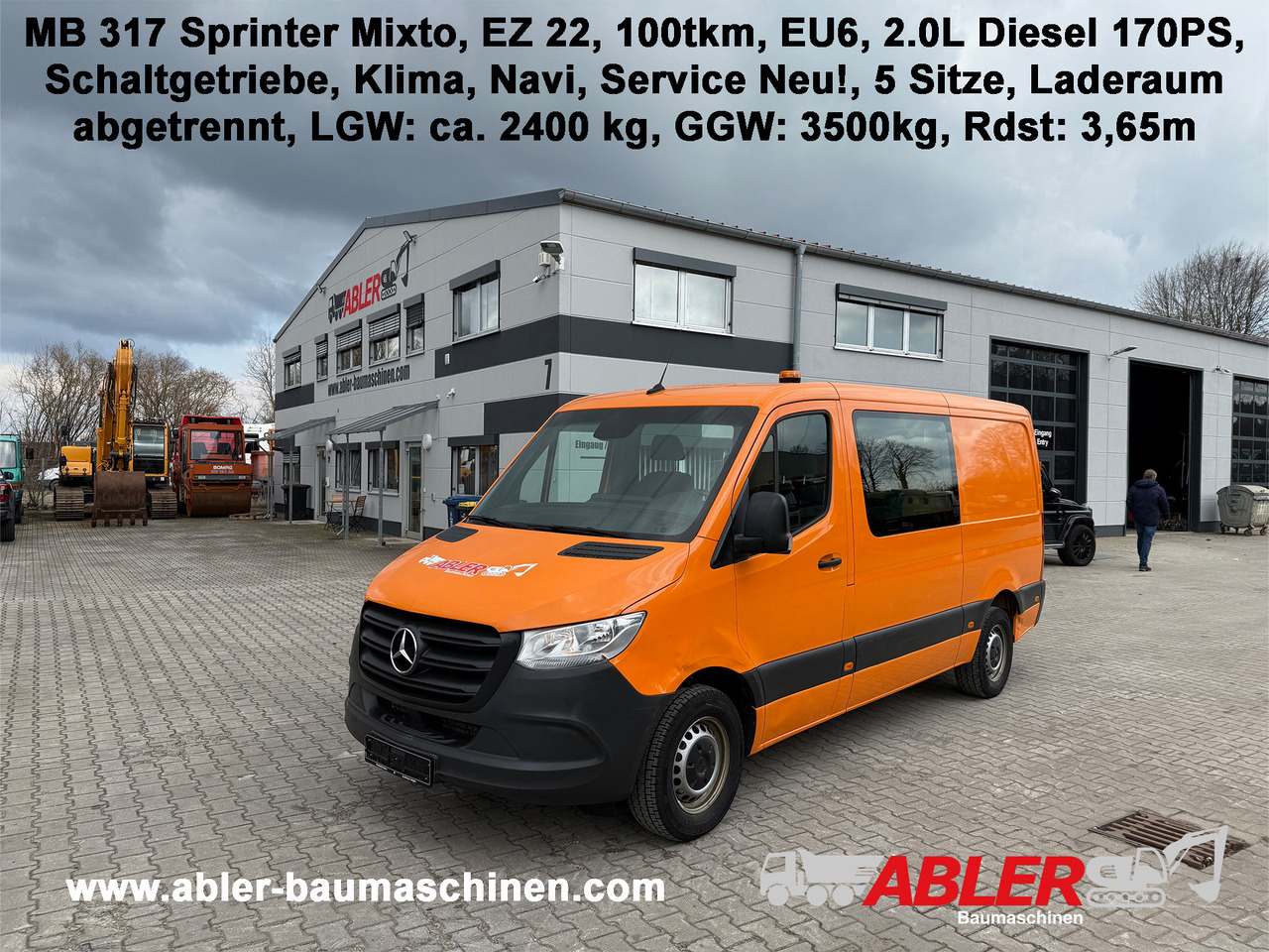 Mercedes-Benz 317 Sprinter Mixto Klima Navi - Грузопассажирский фургон: фото 1 Mercedes-Benz 317 Sprinter Mixto Klima Navi - Грузопассажирский фургон: фото 1