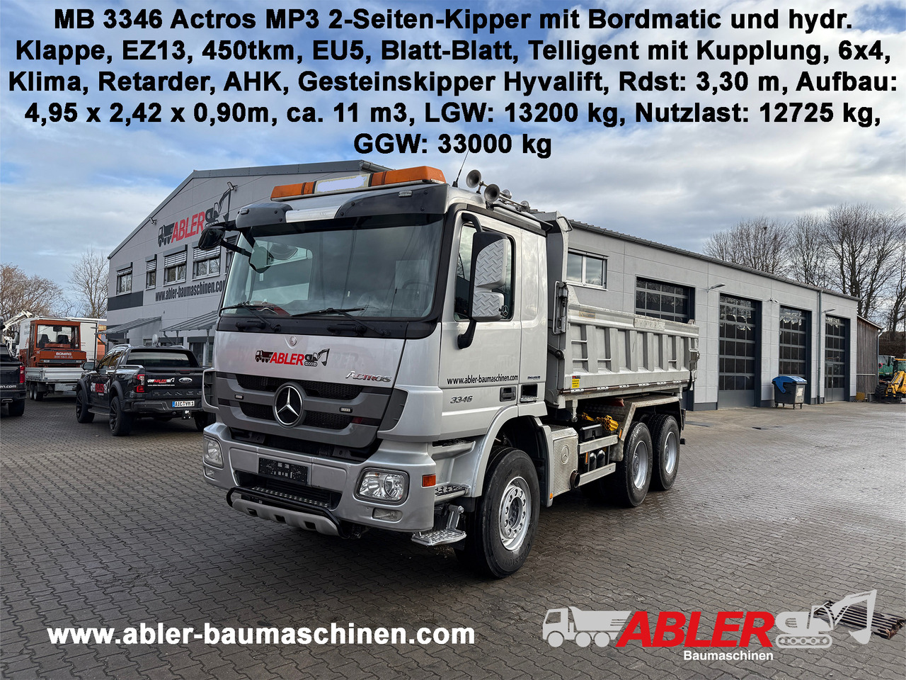 Mercedes-Benz 3346 Actros MP3 2-Seiten Kipper Bordmatic Klima Retarder - Самосвал: фото 1 Mercedes-Benz 3346 Actros MP3 2-Seiten Kipper Bordmatic Klima Retarder - Самосвал: фото 1
