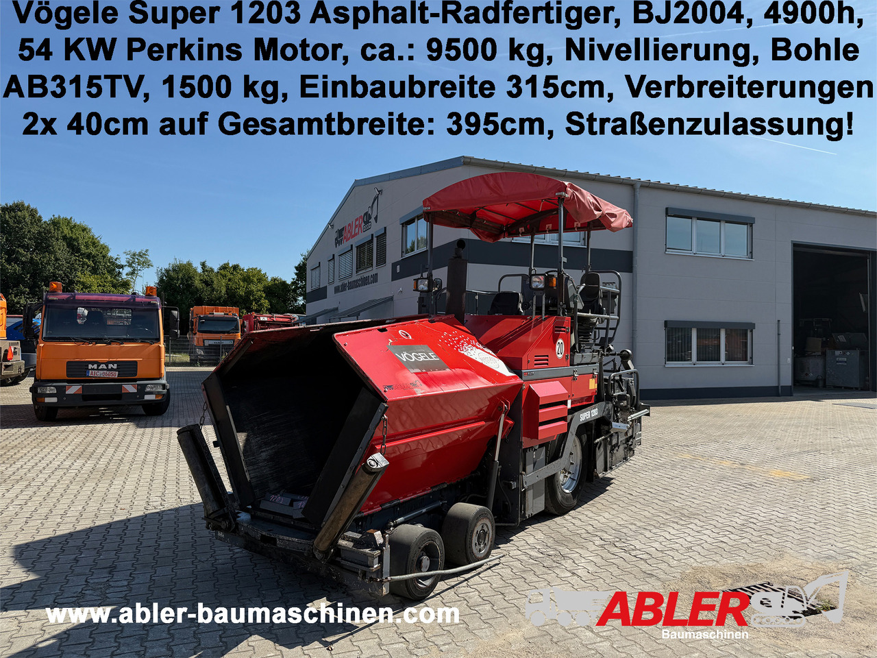 Vögele Super 1203 Asphalt-Radfertiger - Асфальтоукладчик: фото 1 Vögele Super 1203 Asphalt-Radfertiger - Асфальтоукладчик: фото 1
