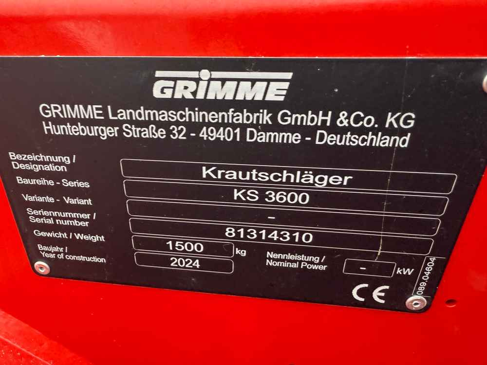 Grimme KS 3600 - Комбайн: фото 2 Grimme KS 3600 - Комбайн: фото 2