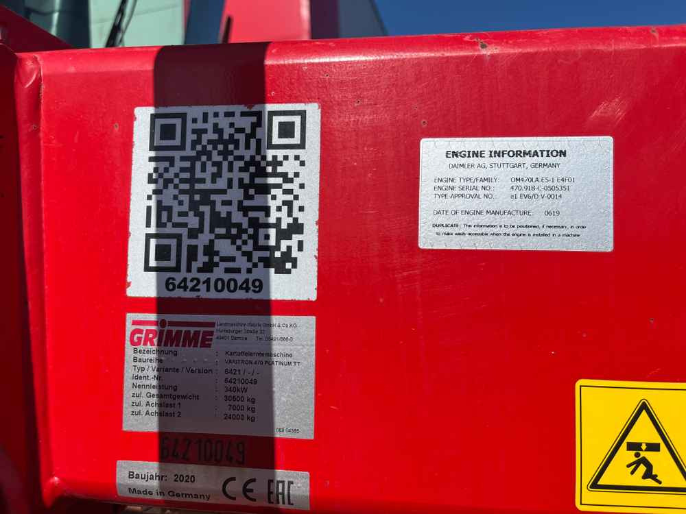 Комбайн Grimme VARITRON 470 PLATINUM TT: фото 11