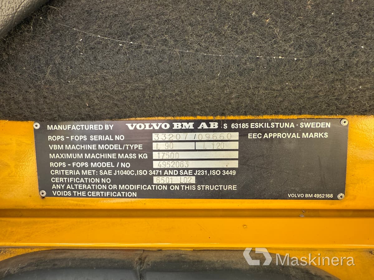 Колёсный погрузчик Hjullastare Volvo L90: фото 27