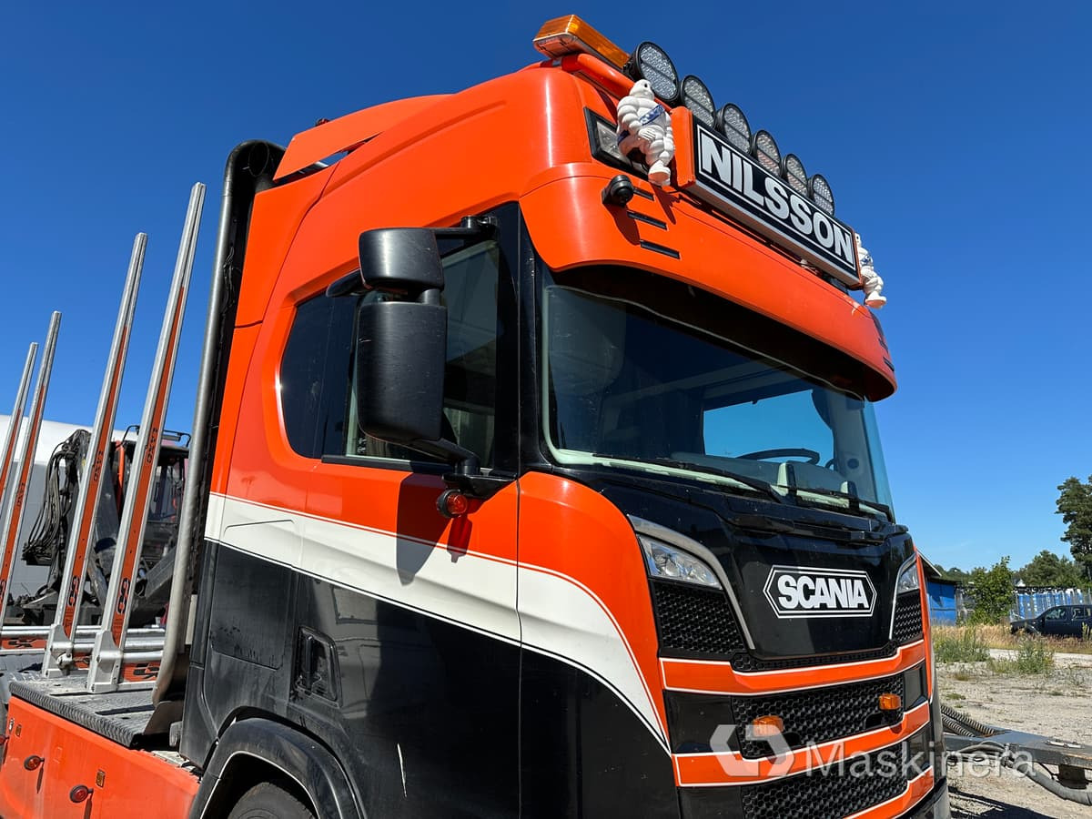 Лесовоз Timmerbil Scania R650B 6X4 NB + Släp: фото 41