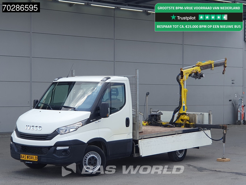 Iveco Daily 35S14 Open Laadbak Kraanwagen Hyva HA15 Euro6 3,5t Trekhaak Crane Kranwagen Pritsche Pickup Open Box Trekhaak - Малотоннажный бортовой грузовик: фото 1 Iveco Daily 35S14 Open Laadbak Kraanwagen Hyva HA15 Euro6 3,5t Trekhaak Crane Kranwagen Pritsche Pickup Open Box Trekhaak - Малотоннажный бортовой грузовик: фото 1