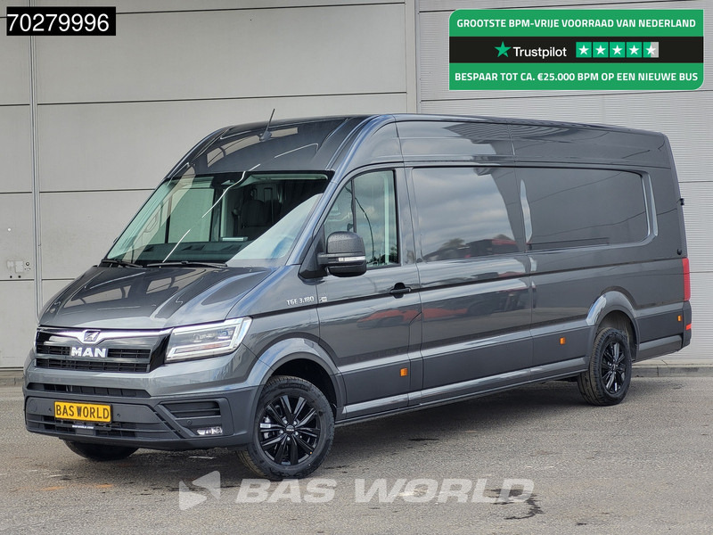 Новый Цельнометаллический фургон MAN TGE 3.180 Automaat L5H3 Navi ACC LED Airco Camera Parkeersensoren Euro6 L5 Long 17m3 Airco: фото 1