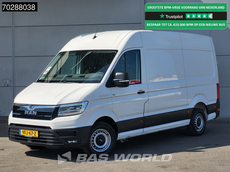 MAN eTGE 3.140 Elektrisch 115km WLTP 36kWh L3H3 LED Navi Airco Cruise Camera Parkeersensoren L2H2 12m3 Airco Cruise control - Цельнометаллический фургон, Электрический фургон: фото 1 MAN eTGE 3.140 Elektrisch 115km WLTP 36kWh L3H3 LED Navi Airco Cruise Camera Parkeersensoren L2H2 12m3 Airco Cruise control - Цельнометаллический фургон, Электрический фургон: фото 1