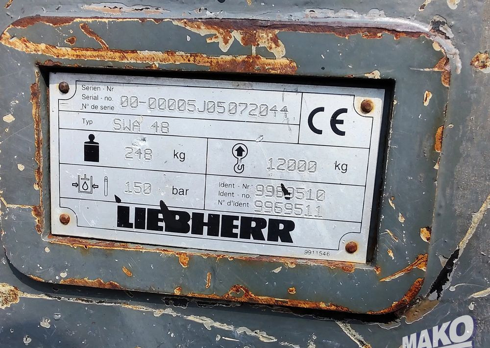 Szybkozłącze hydrauliczne Liebherr SW48 - Навесное оборудование для Строительной техники: фото 4 Szybkozłącze hydrauliczne Liebherr SW48 - Навесное оборудование для Строительной техники: фото 4