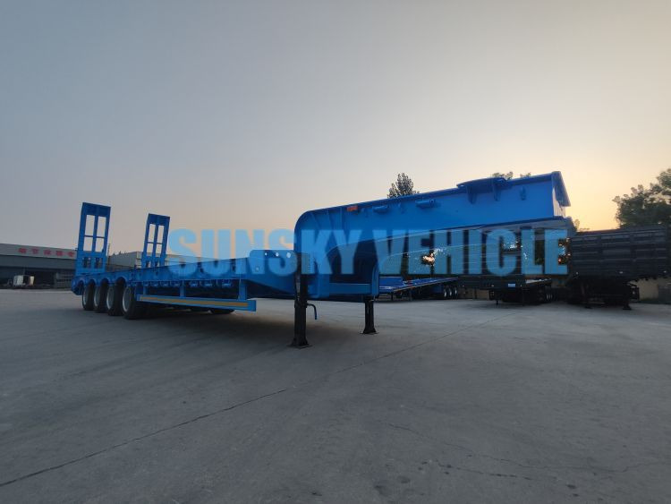Новый Низкорамный полуприцеп для транспортировки тяжёлой техники SUNSKY 30Ton lowbed trailer: фото 6