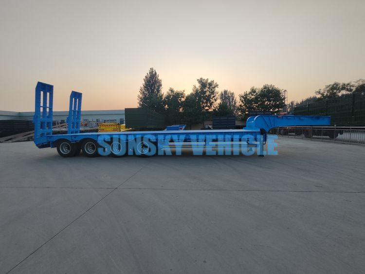 Новый Низкорамный полуприцеп для транспортировки тяжёлой техники SUNSKY 30Ton lowbed trailer: фото 11