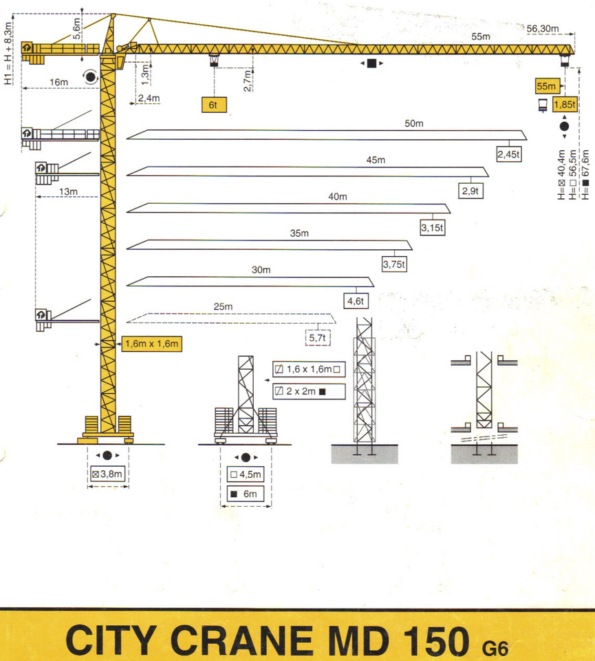 POTAIN MD 150 - Башенный кран: фото 1 POTAIN MD 150 - Башенный кран: фото 1