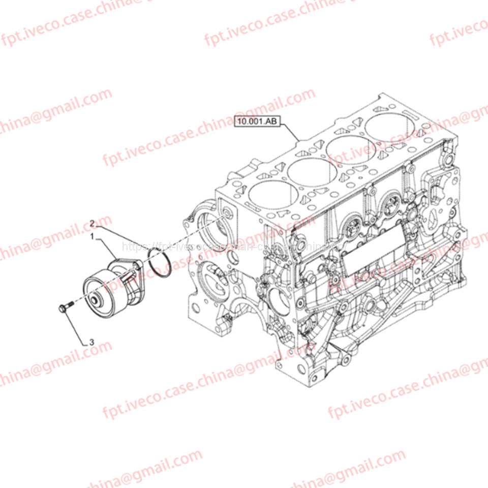 FPT IVECO CASE Cursor9 Euro 6 F2CFE612 A/B/D F2CFE614A*B041/F2CGE614F*V004 5802431166 WATER PUMP 504029280 5801702443 5801919543 5801931312 - Помпа: фото 3 FPT IVECO CASE Cursor9 Euro 6 F2CFE612 A/B/D F2CFE614A*B041/F2CGE614F*V004 5802431166 WATER PUMP 504029280 5801702443 5801919543 5801931312 - Помпа: фото 3