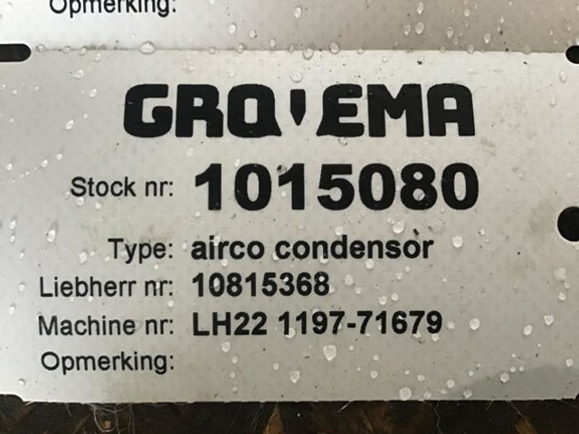 Liebherr A900C Li / A910 comp / A912 compact / A914 Compact - Часть системы кондиционирования: фото 2 Liebherr A900C Li / A910 comp / A912 compact / A914 Compact - Часть системы кондиционирования: фото 2