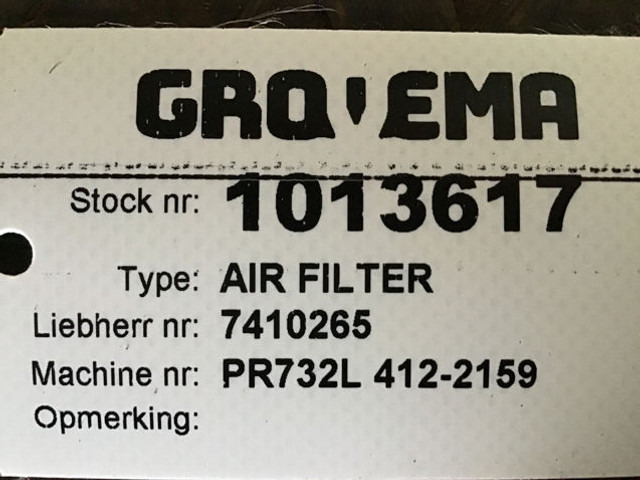 Liebherr Air Filter - Воздушный фильтр: фото 5 Liebherr Air Filter - Воздушный фильтр: фото 5
