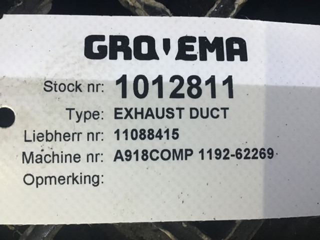 Liebherr Exhaust Duct - Выхлопная труба: фото 3 Liebherr Exhaust Duct - Выхлопная труба: фото 3
