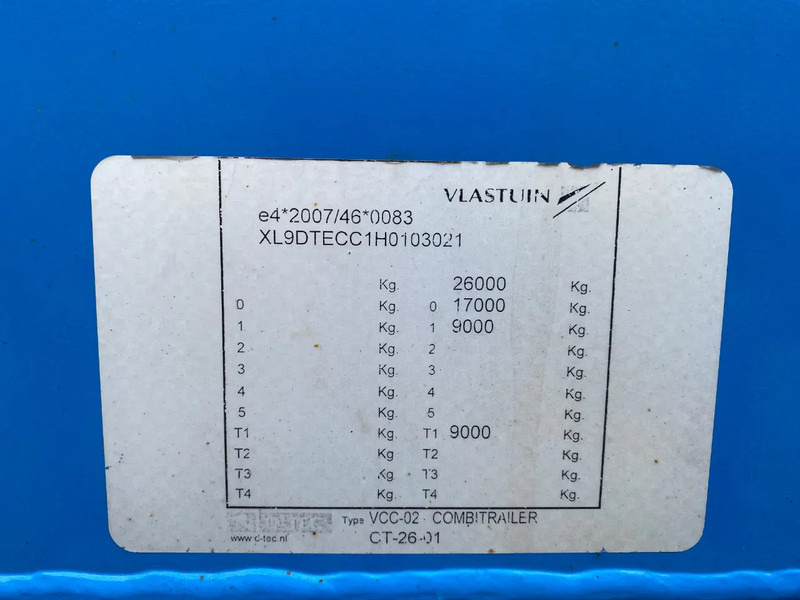 Полуприцеп-контейнеровоз/ Сменный кузов D-Tec CT-43-04D VCC-05 Combitrailer / 4 Axles / 1x Lift Axle: фото 9