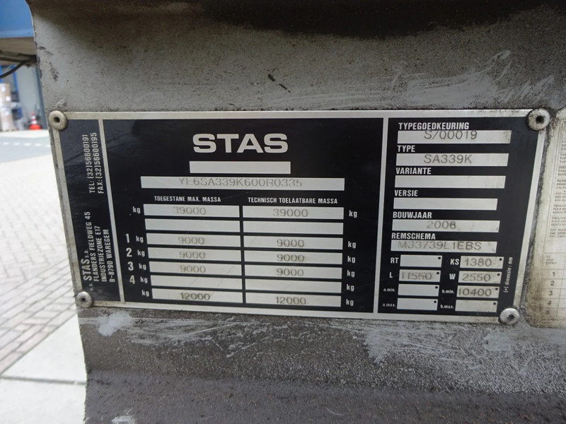 Самосвальный полуприцеп Stas Stas SA339K / Tipper ALU / 55 M3 / Mercedes + Disc / 1x Lift Axle: фото 7