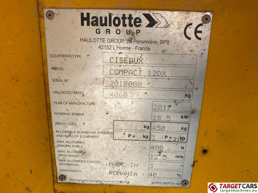 Ножничный подъемник Haulotte Compact 12DX Diesel 4x4 Scissor Work Lift 1206cm: фото 10
