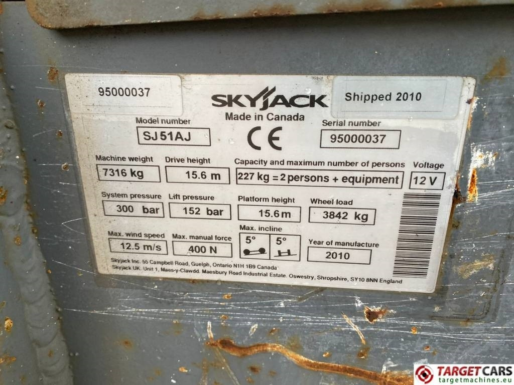 Коленчатый подъемник SkyJack SJ51AJ Articulated 4x4 Diesel Boom Lift 1755cm: фото 10