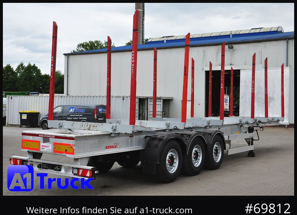 Полуприцеп лесовоз BENALU Timberliner, Vollalu,  2x Liftachse, Lang-Holz,: фото 9